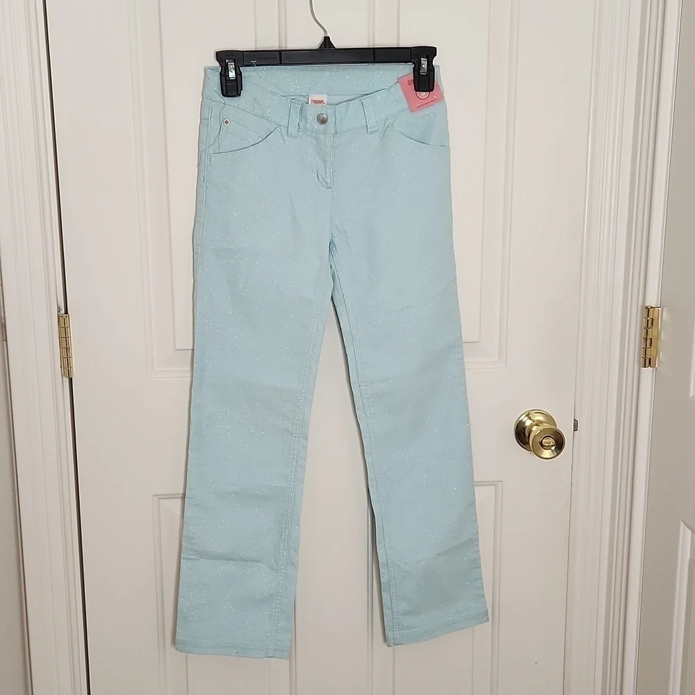 Gymboree Light Blue Sparkle Corduroy Pants Size 9 NWOT